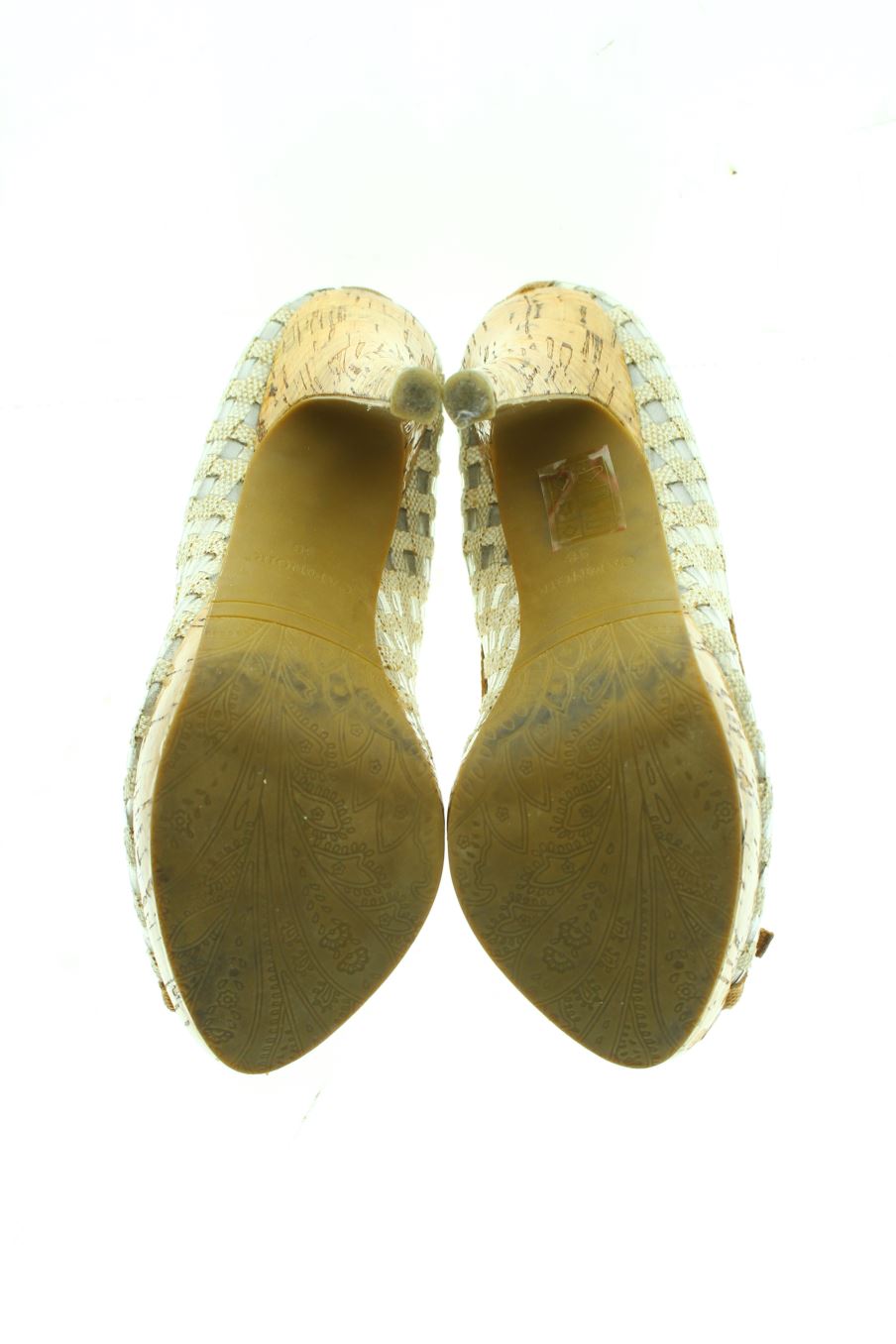 Zapatos de tacon de CafèNOir de la talla 36, de color beige de