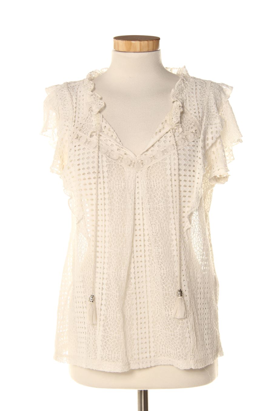 Blouse à manches courtes Bréal Collection de la taille S, de couleur blanc
