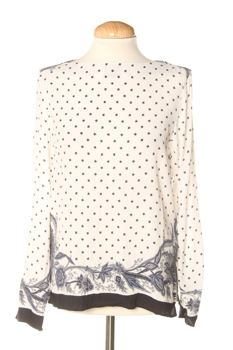Blusa a maniche lunghe de Zara de la talla S, de color bianco
