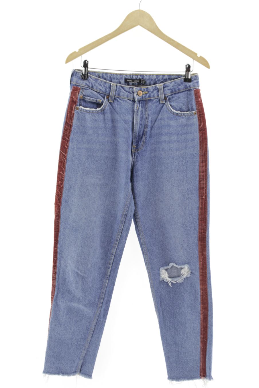 Vaquero de Bershka de la talla 38, de color azul de ropa vaquera