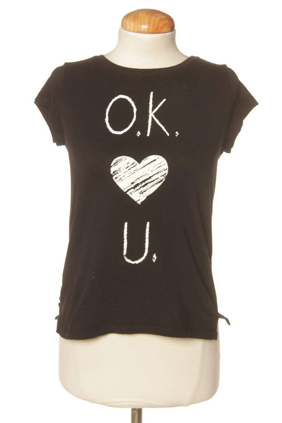 Camiseta de Bershka de la talla XS, de color negro