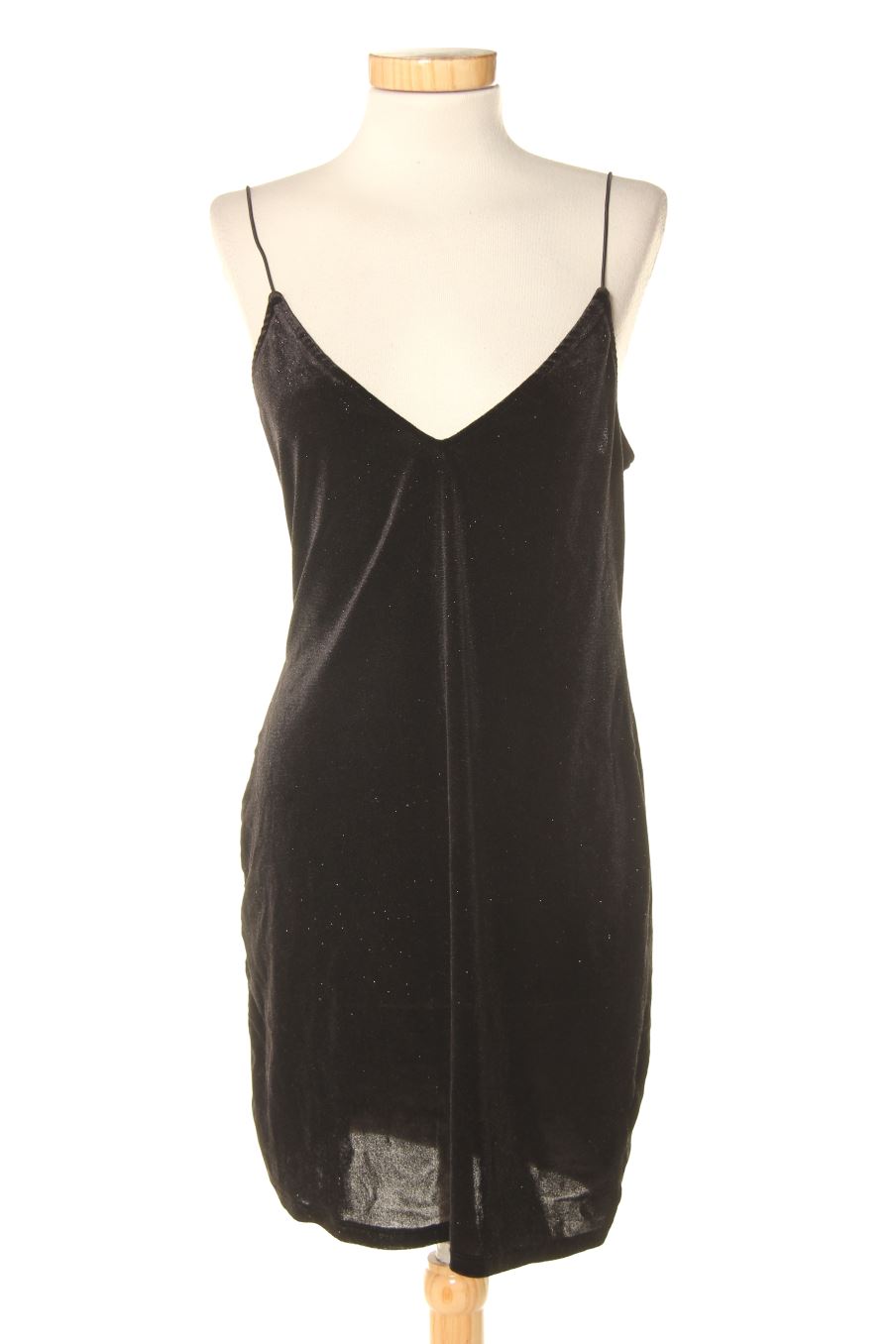 Vestido de H&M de la talla L, de color negro de terciopelo
