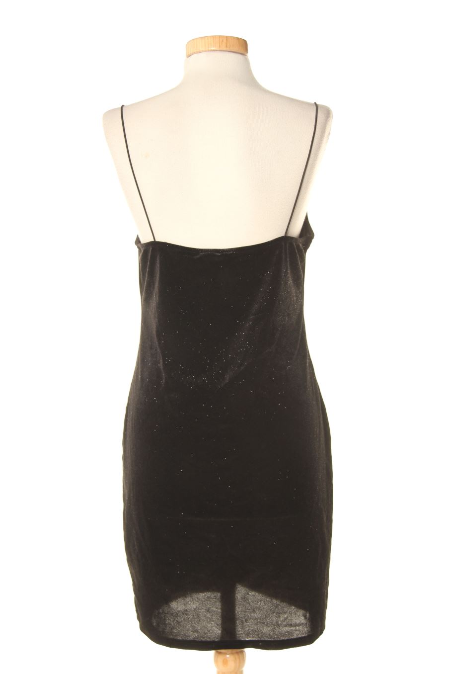 Vestido de H&M de la talla L, de color negro de terciopelo