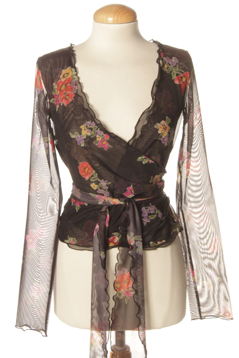 Haut Desigual Femme Manches Longues Taille L - Couleur Noir Et Rouge, Neuf Sans étiquette