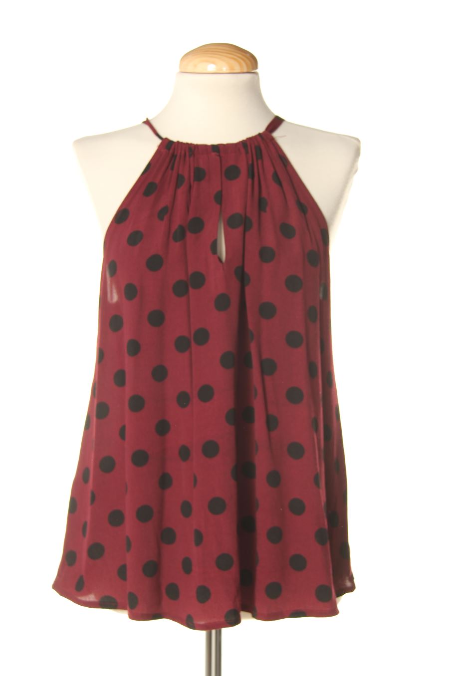 Top de Mango de la talla XS, de color burdeos