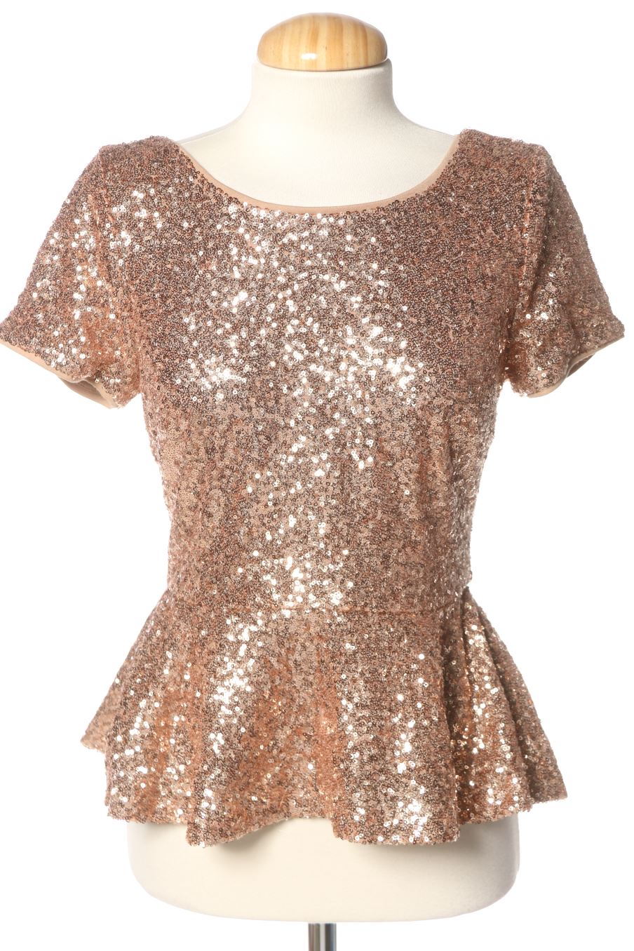 Top de Forever 21 de la talla M, de color dorado