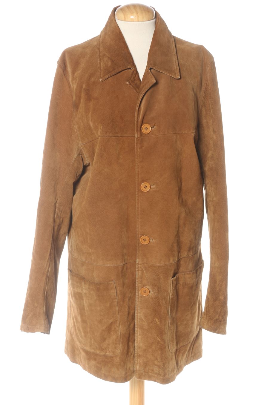 Manteau 4 you de la taille L, de couleur marron de cuir et daim