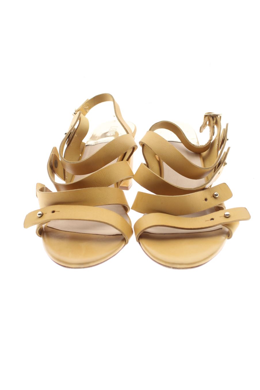 Sandalias tacon de LEIE de la talla 40, de color mostaza de