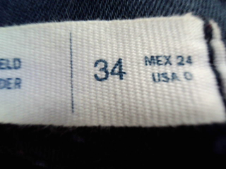 Vaqueros de Springfield de la talla 34, de color azul de ropa vaquera