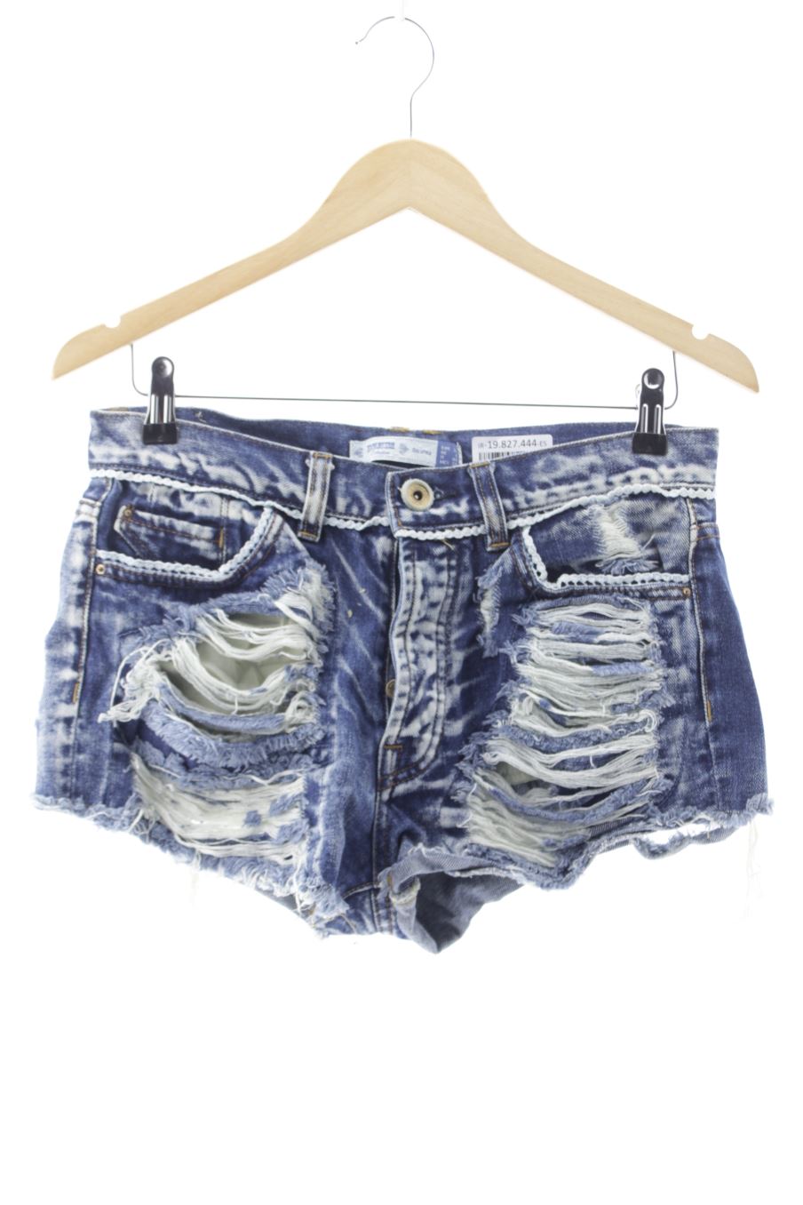 Shorts Bershka de la taille 36, de couleur bleu de denim