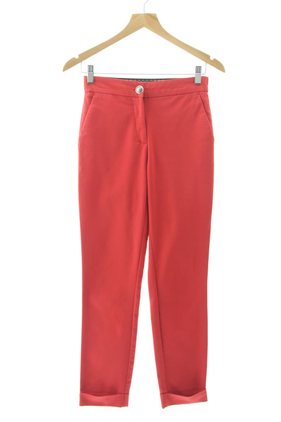 Pantalon Zara de la taille XS, de couleur rouge