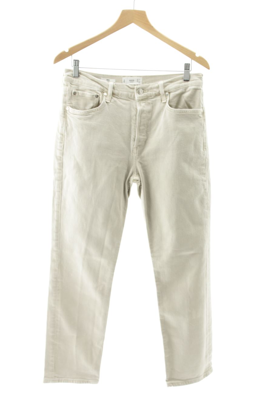Jeans Mango de la taille 38, de couleur beige de denim