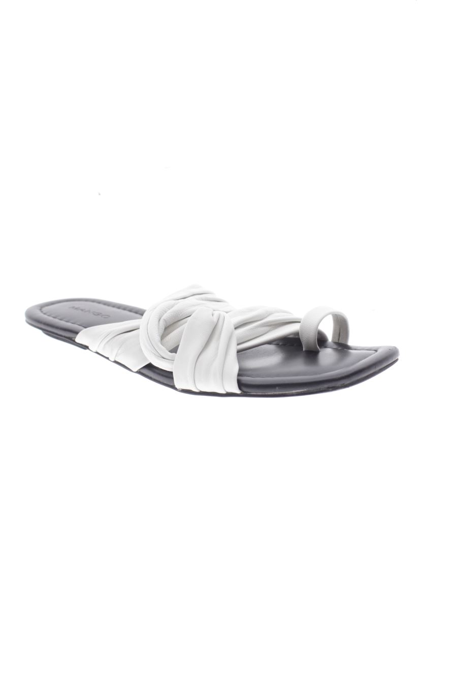 Sandalias planas de Mango de la talla 37, de color blanco de