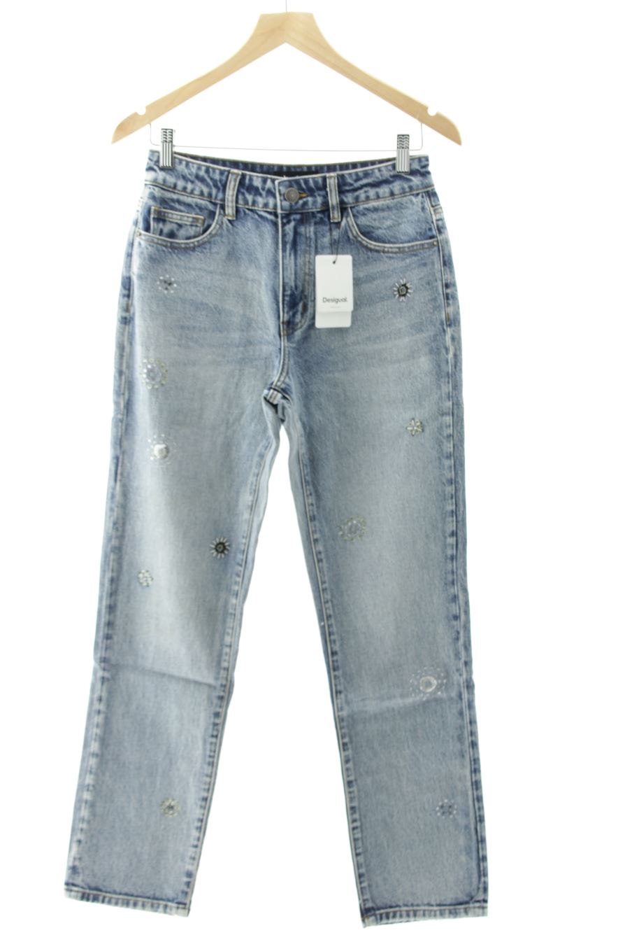 Jeans Desigual de la taille 38, de couleur bleu de denim