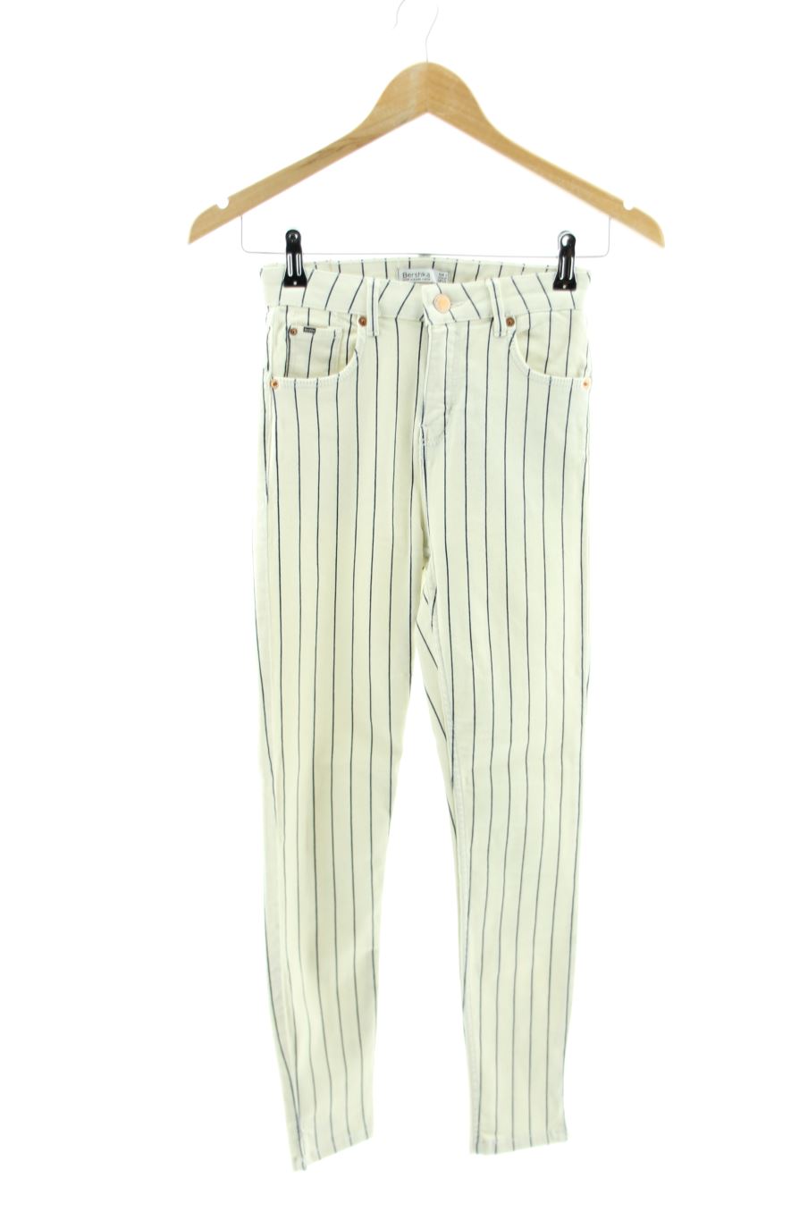 Jeans von Bershka Größe 36, Farbe Gestreift, aus Jeanskleidung für