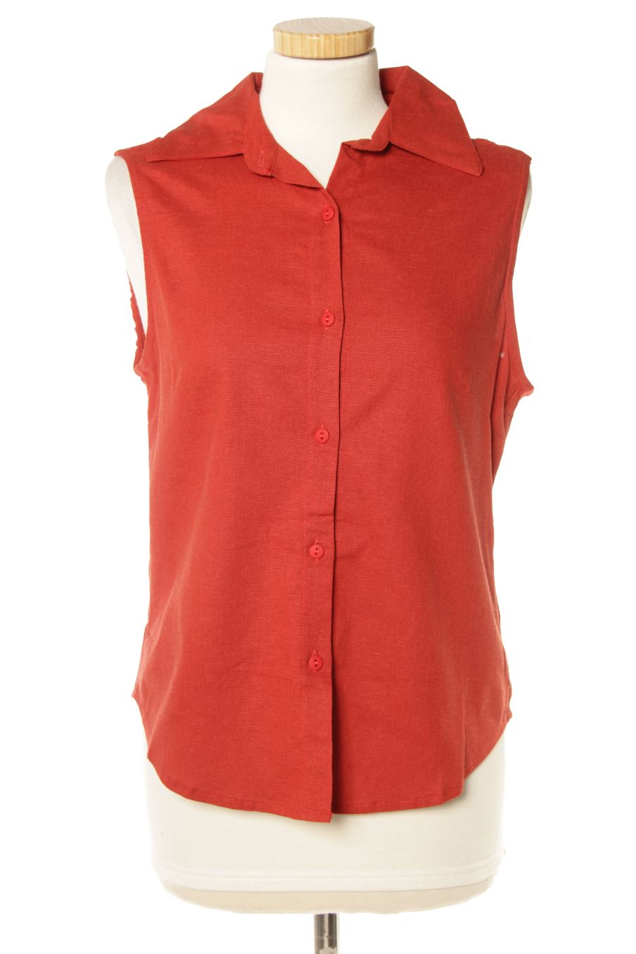 Camisa sin mangas de DIVNI Sao Paulo de la talla S, de color burdeos