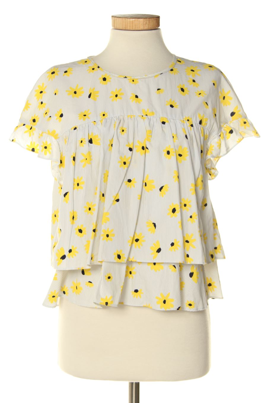 Blouse à manches courtes Trafaluc de la taille L, de couleur fleurs