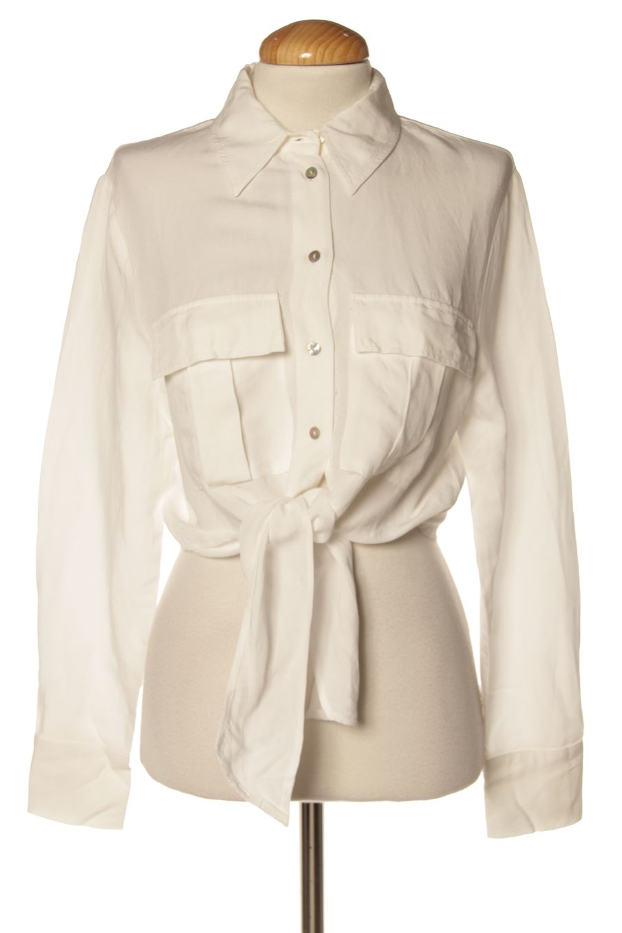 Chemise Zara Femme Taille XS - Noir/Gris Imprimé Géométrique - Manches Longues Slim Fit - Neuf Sans Étiquettes