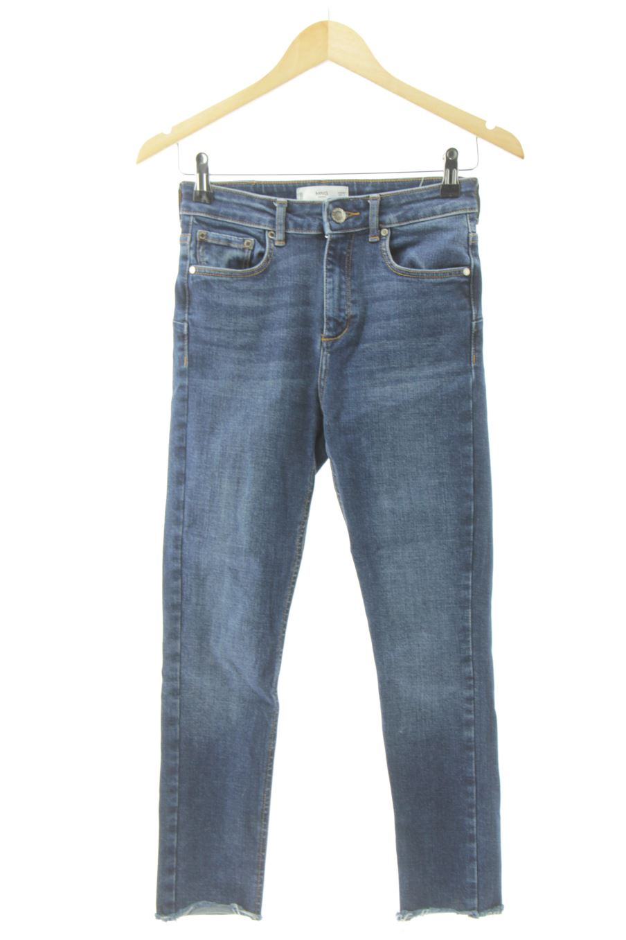 Vaquero de Mango de la talla 34, de color azul de ropa vaquera