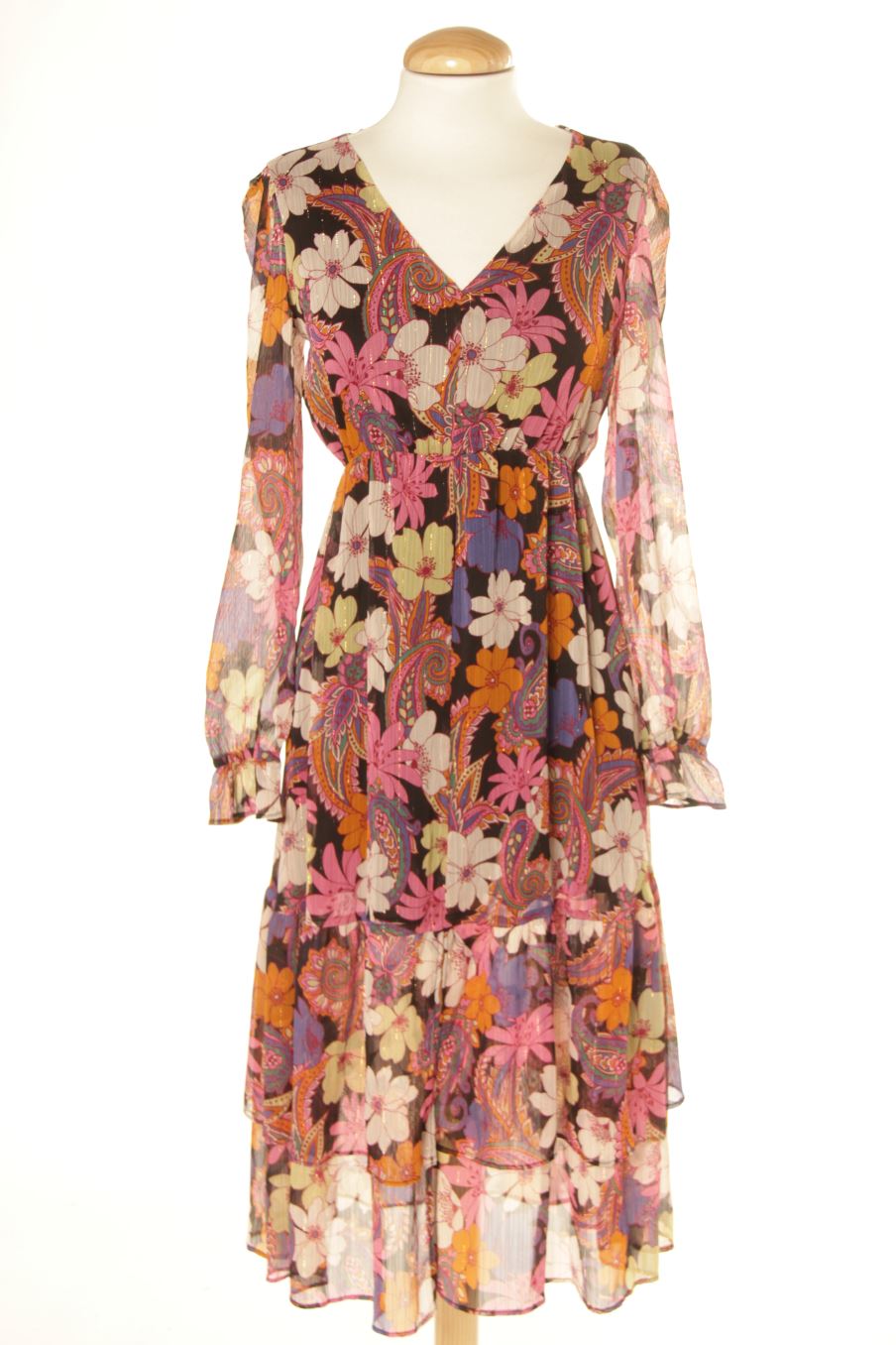 Vestido elegante de Naf Naf de la talla 32, de color estampado