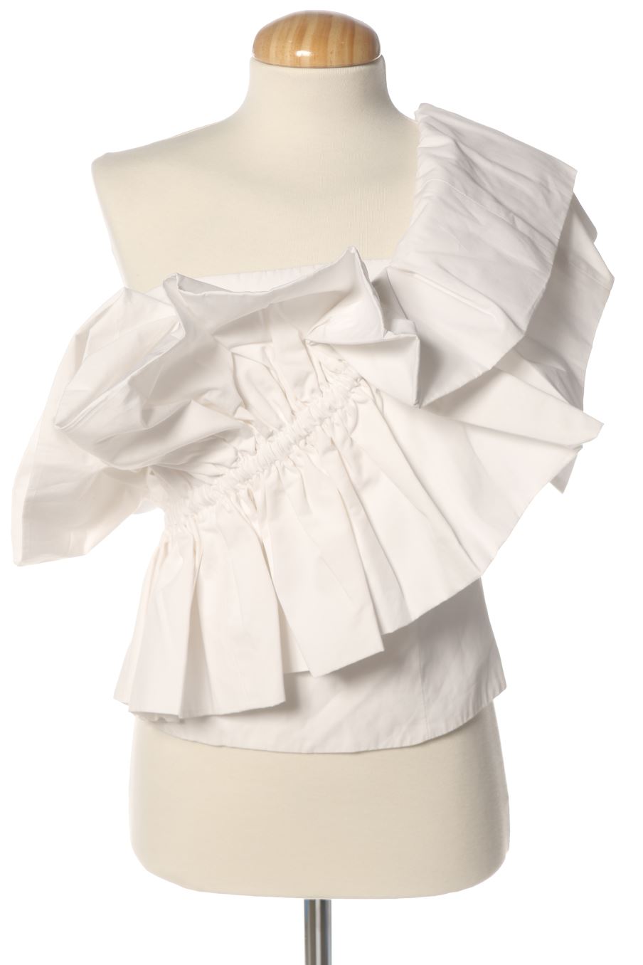 Top de Zara de la talla M, de color blanco