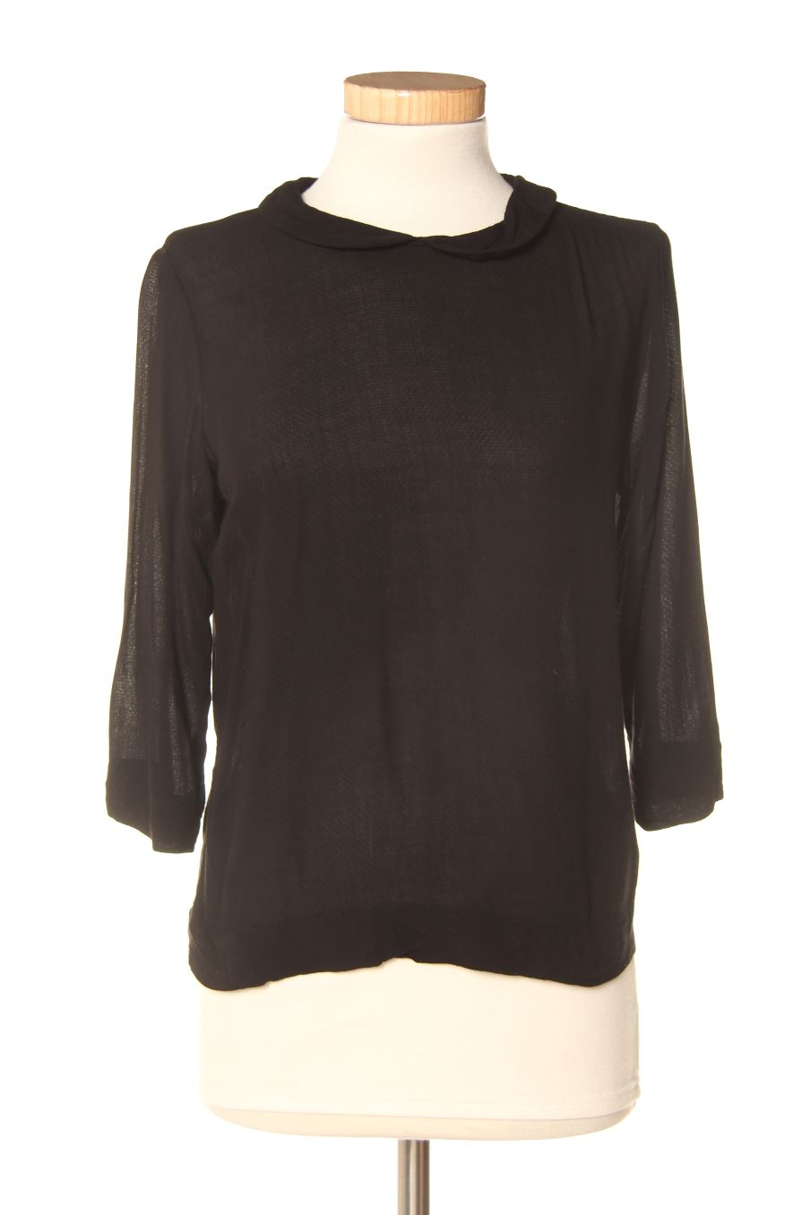 Blusa de manga larga de Mango de la talla XS, de color negro