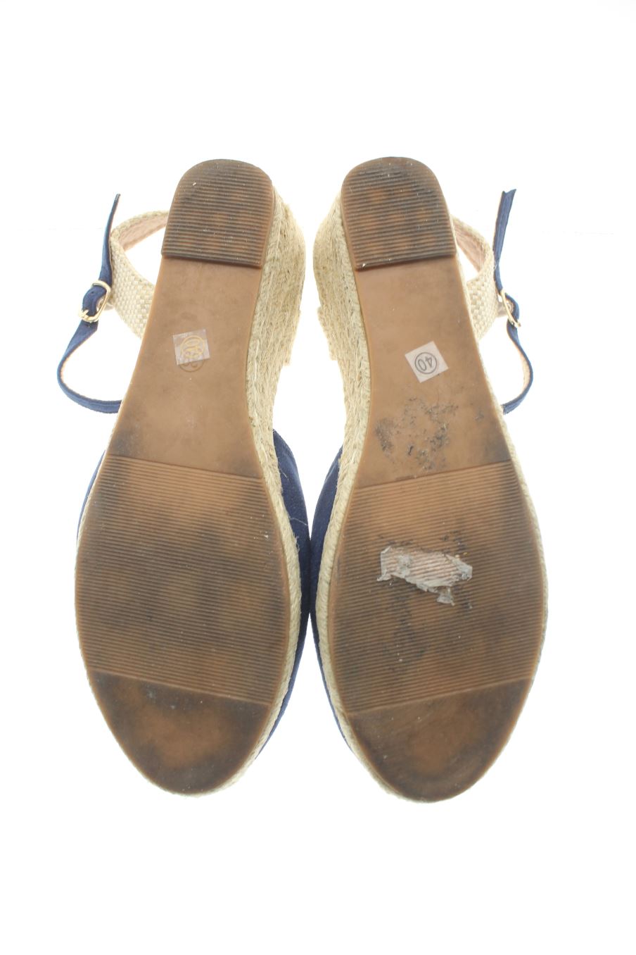 Sandalias tacon de valecuatro de la talla 40, de color azul de
