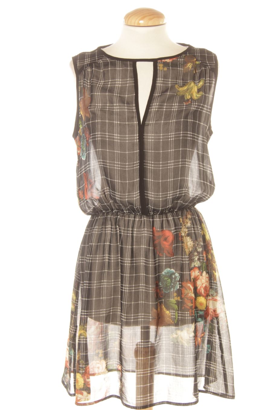 Robe casual Mango de la taille XS, de couleur carreaux
