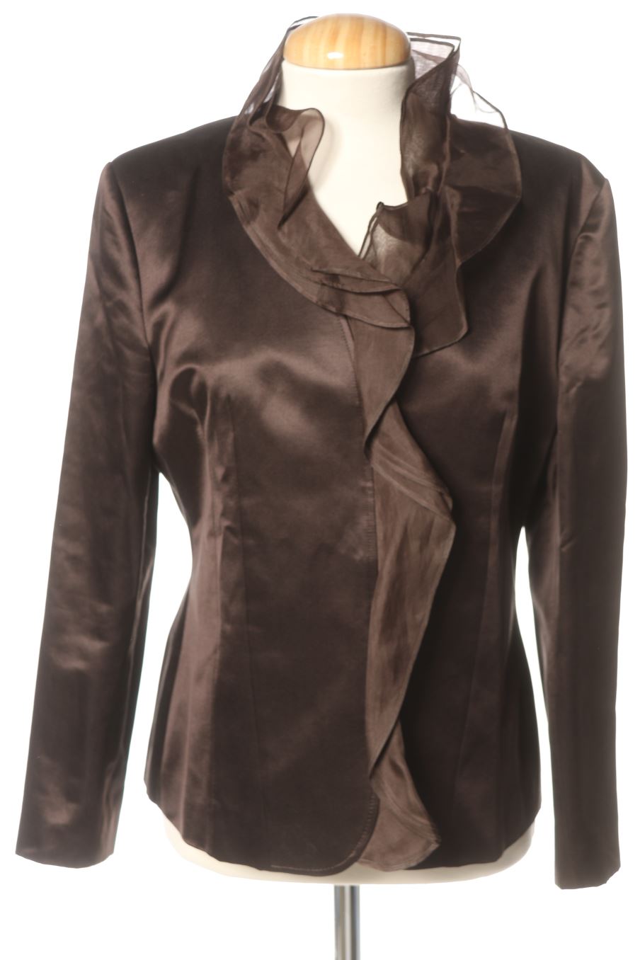Chaqueta de Purificación García de la talla 42, de color marrón