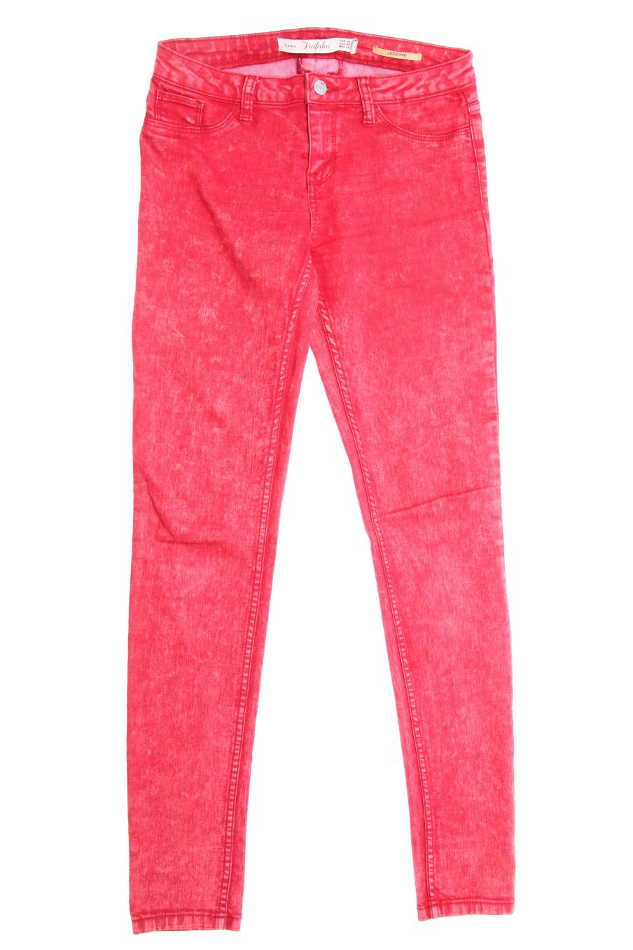 Vaqueros de Trf (ZARA) de la talla 36, de color rosa de ropa vaquera