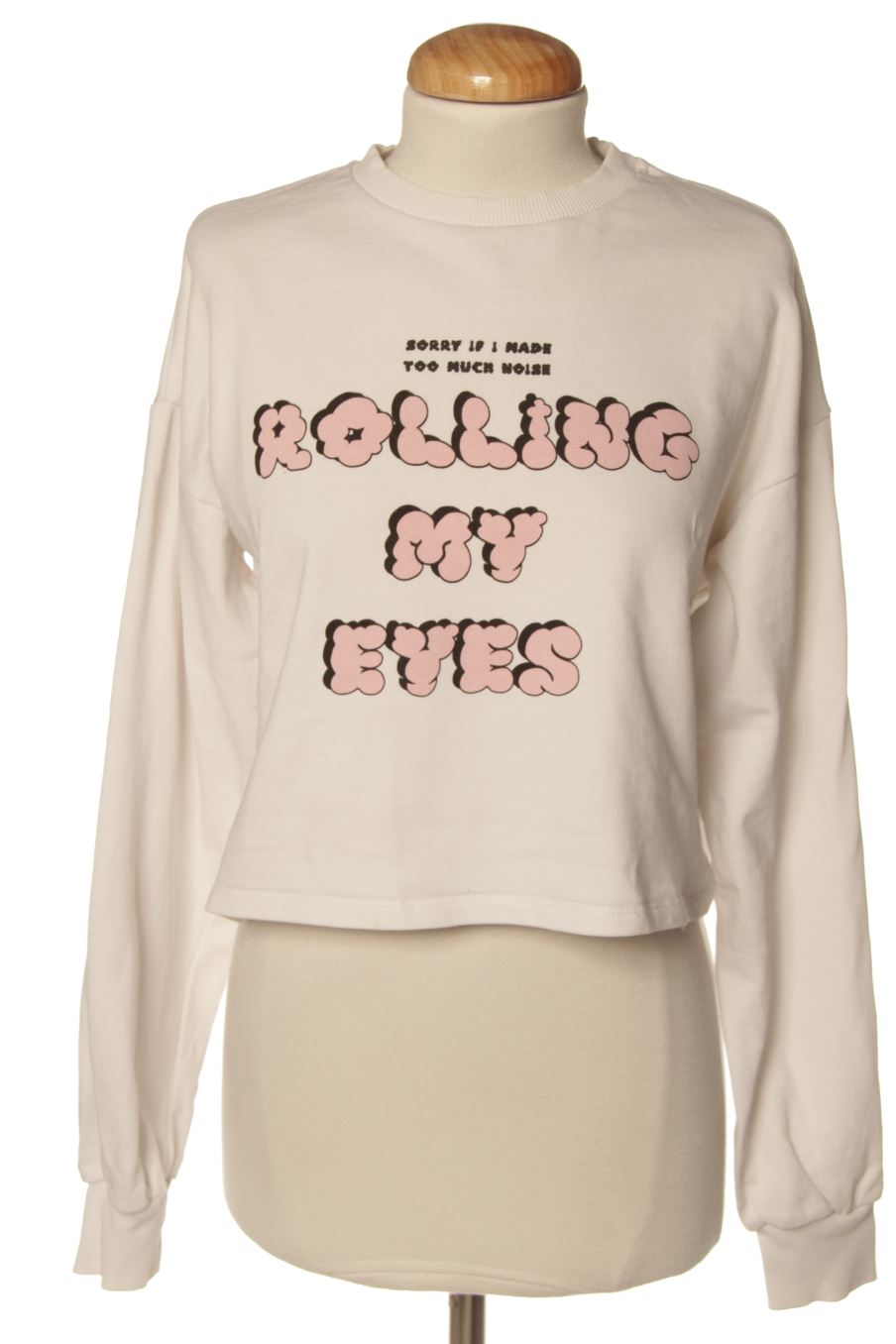 Sudadera de Bershka de la talla S, de color blanco