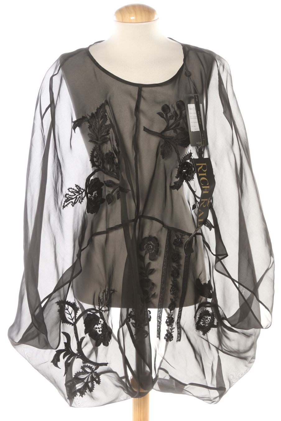 Blusa a maniche corte de Rich Rady Q's de la talla M, de color nero