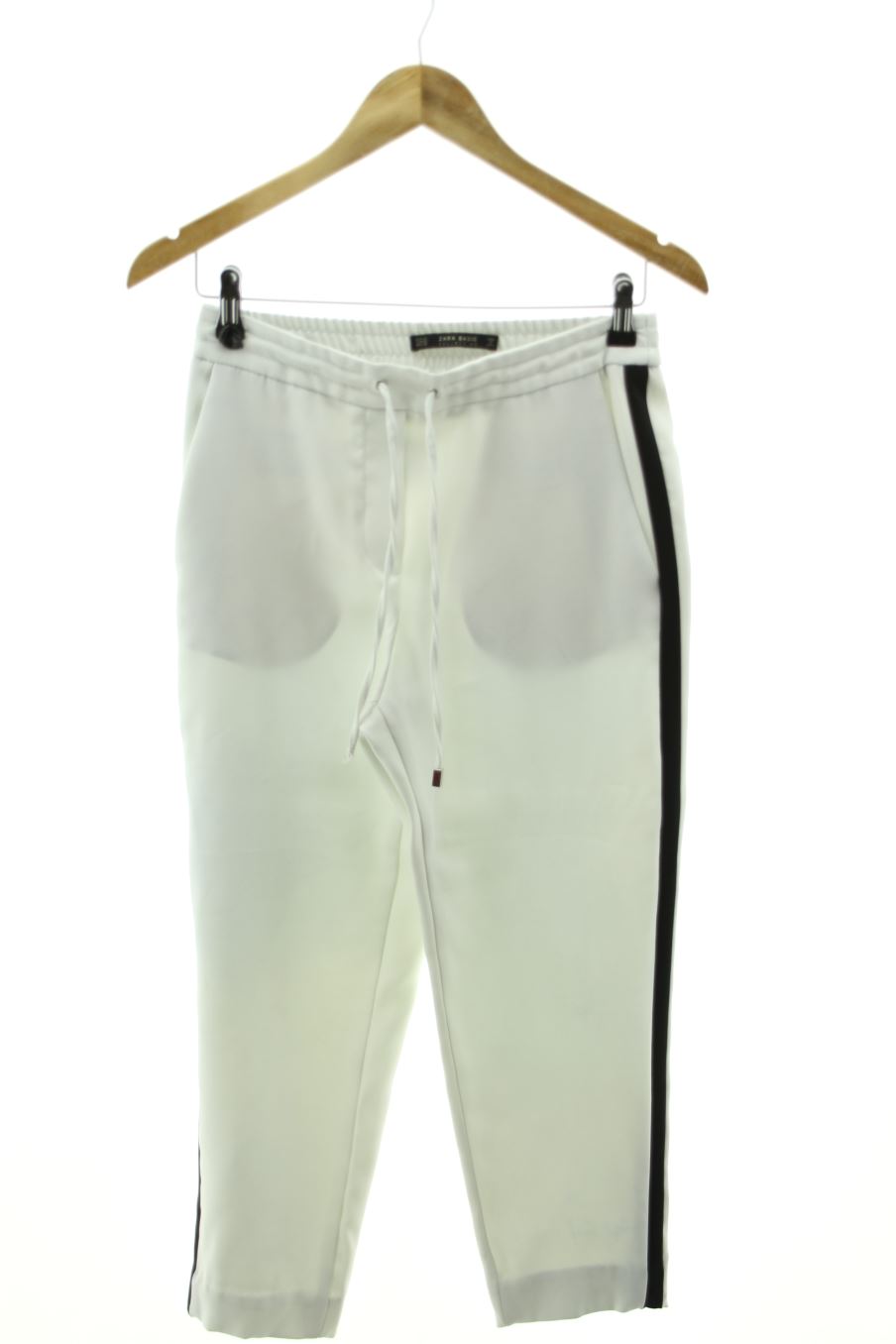 Pantalones de Zara de la talla XS, de color blanco