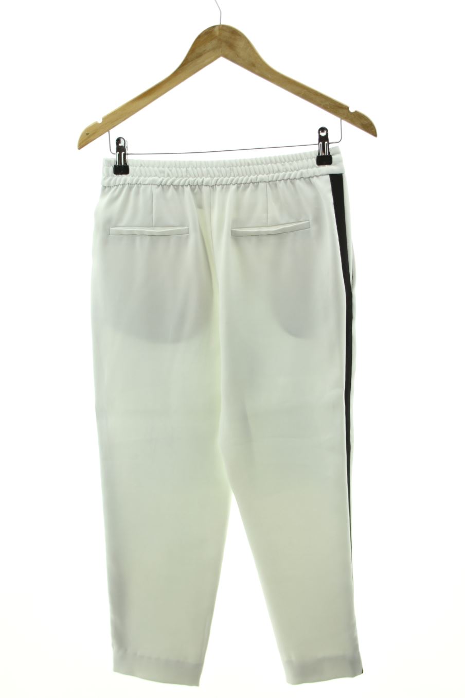 Pantalones de Zara de la talla XS, de color blanco
