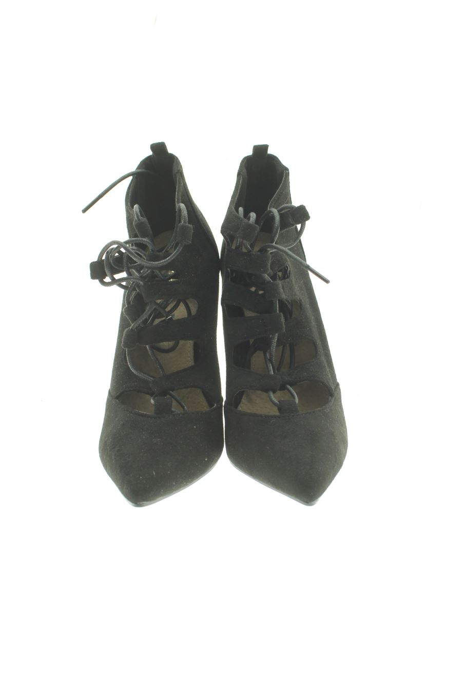 Sandalias tacon de Vices. de la talla 38, de color negro de
