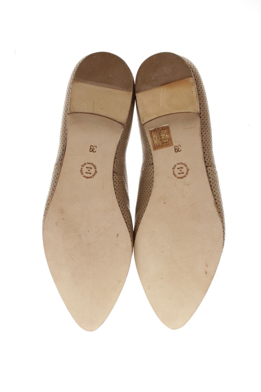 Zapatos planos de Pertini de la talla 39, de color marrón de