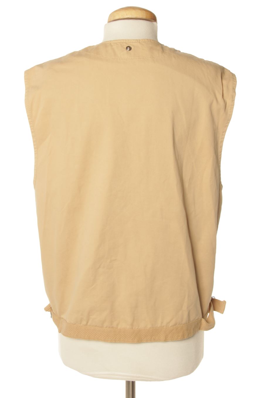 Chaleco de tela de Zara de la talla S, de color beige