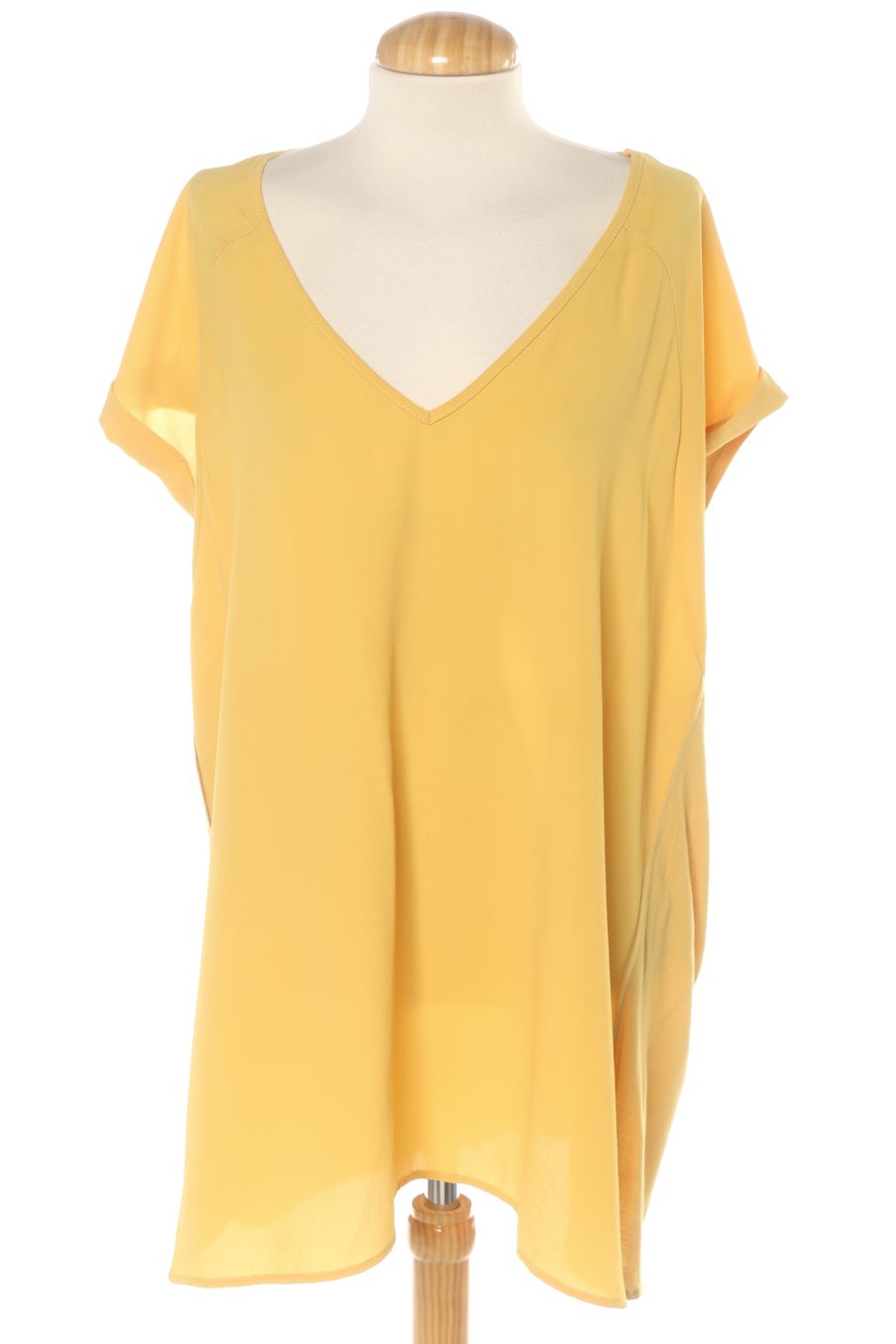 Blusa de manga corta de OCTOBER de la talla XXL, de color amarillo