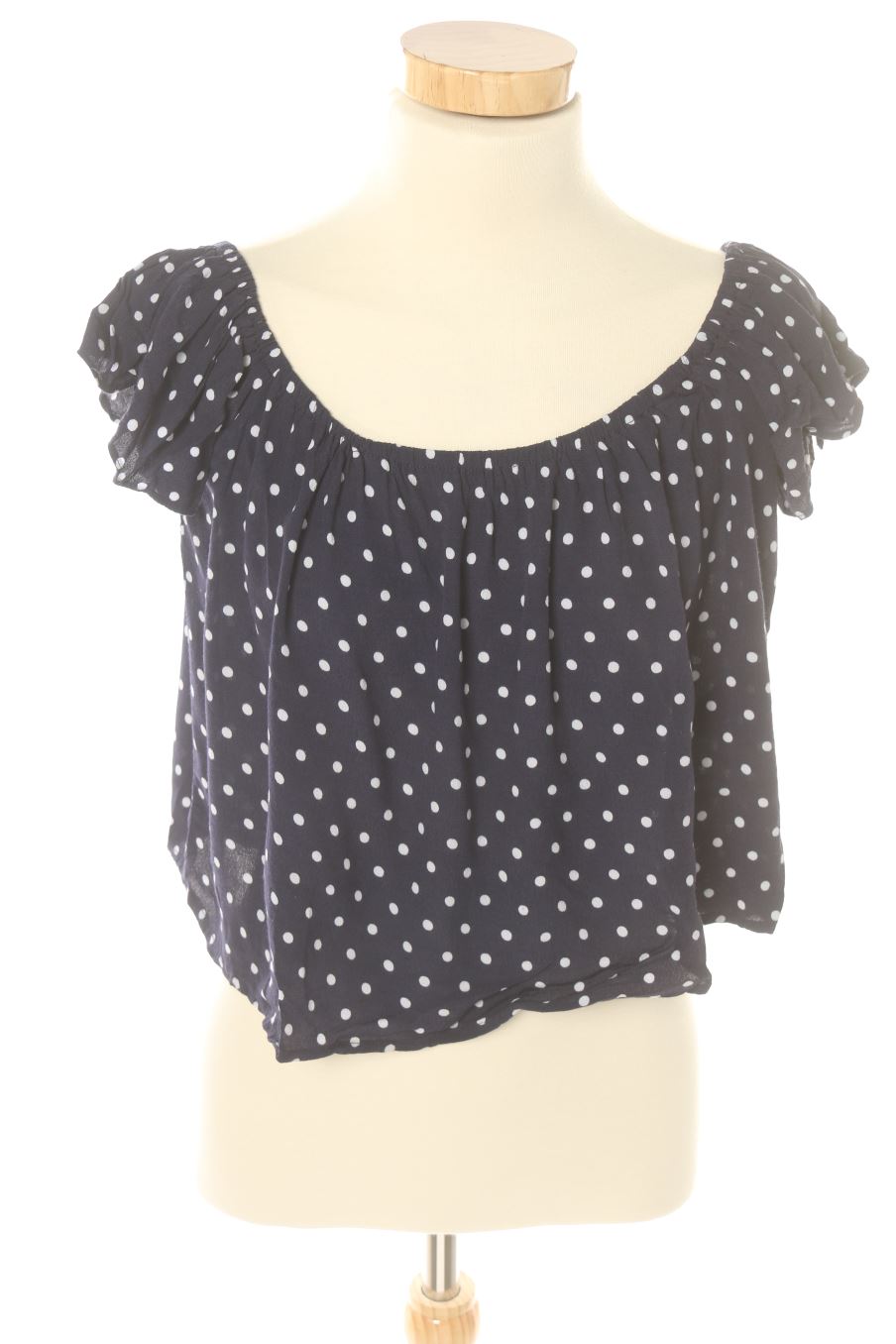 Blouse à manches courtes Easy wear de la taille L, de couleur bleu marine