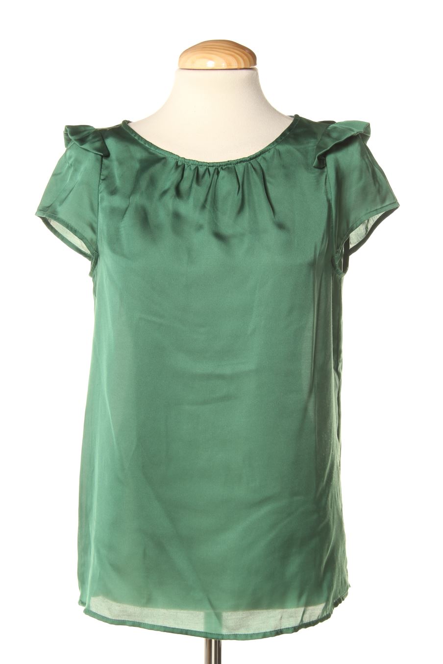 Blusa de manga corta de Zara de la talla S, de color verde
