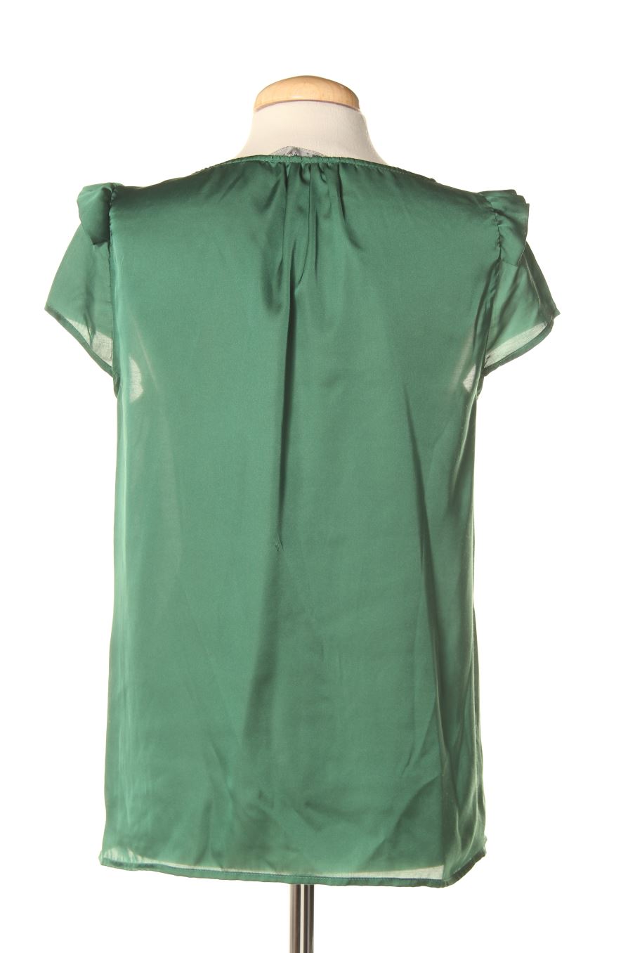 Blusa de manga corta de Zara de la talla S, de color verde