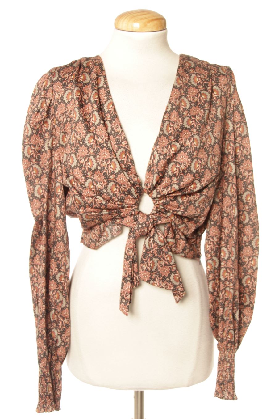 Blusa de manga larga de Zara de la talla M, de color flores