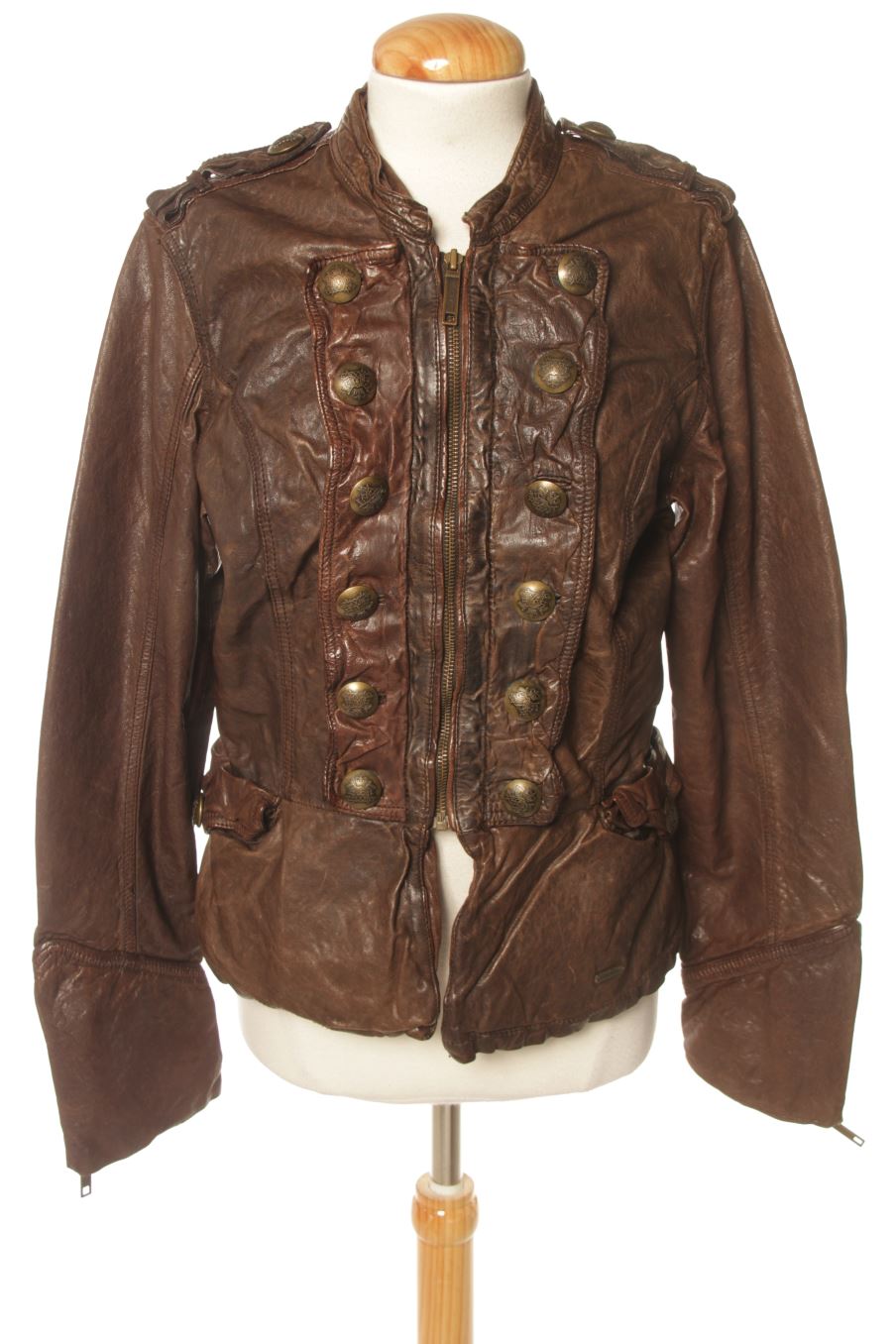 Blouson Pepe Jeans de la taille M, de couleur marron de cuir et daim