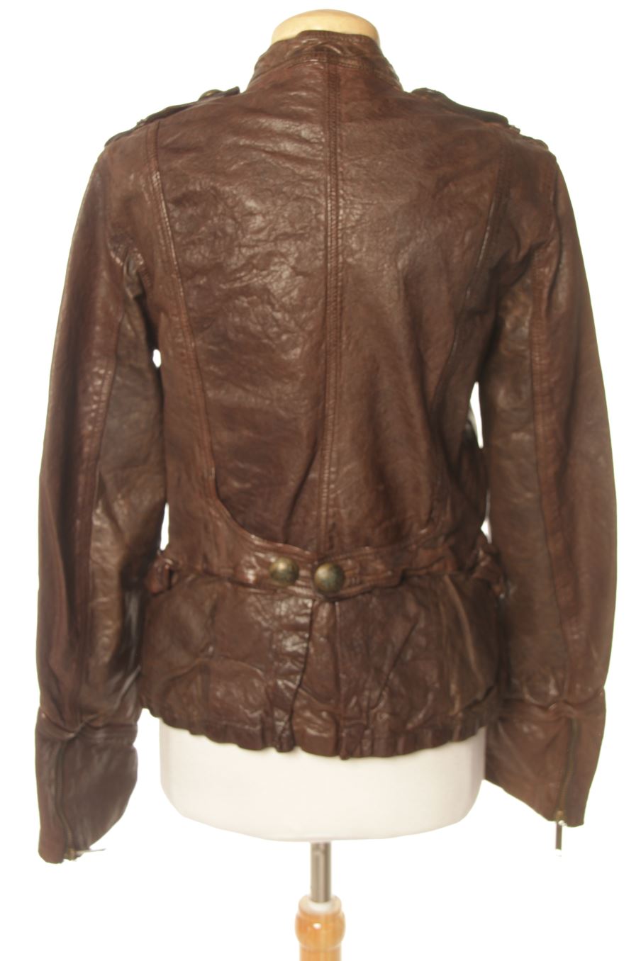 Blouson Pepe Jeans de la taille M, de couleur marron de cuir et daim