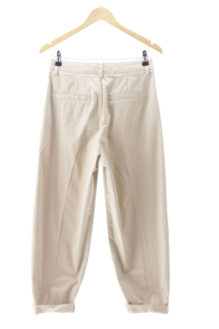Pantalón de Zara de la talla 34, de color beige