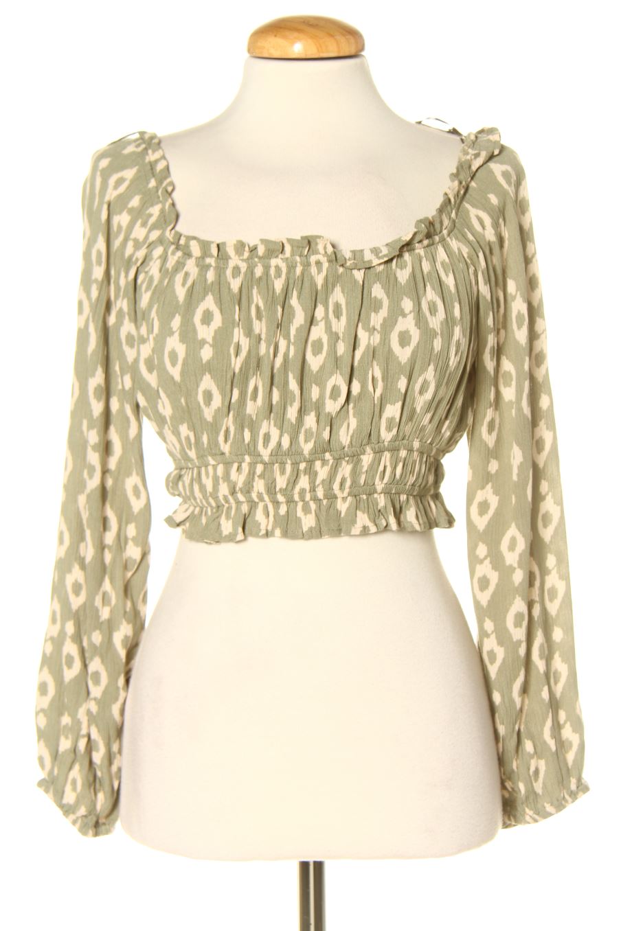 Blouse à manches longues Stradivarius de la taille XS, de couleur animal print