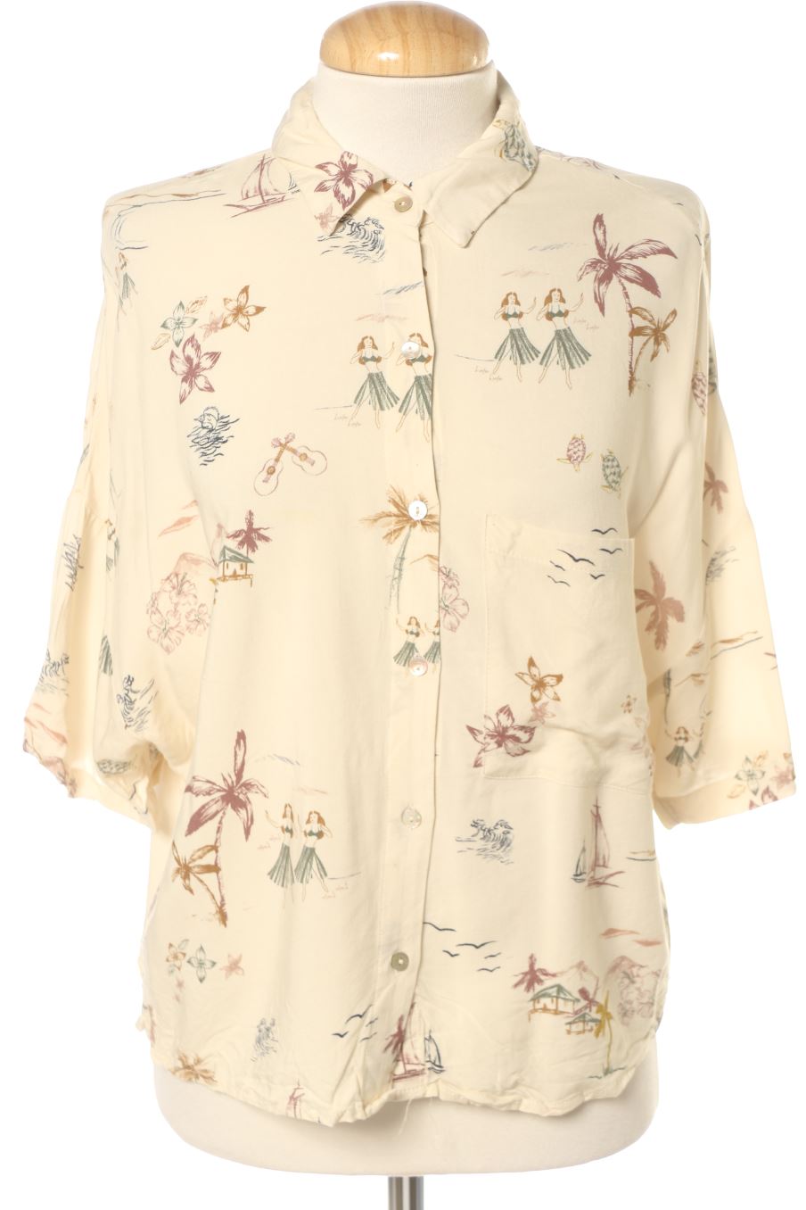 Camicia de Pull & Bear de la talla S, de color stampato