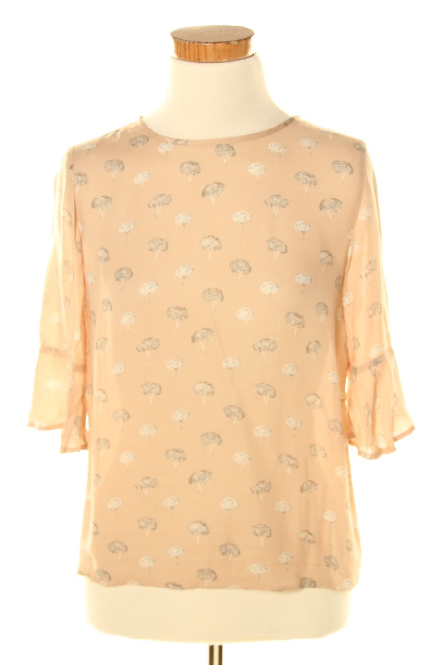 Blouse à manches longues Mng de la taille XS, de couleur beige