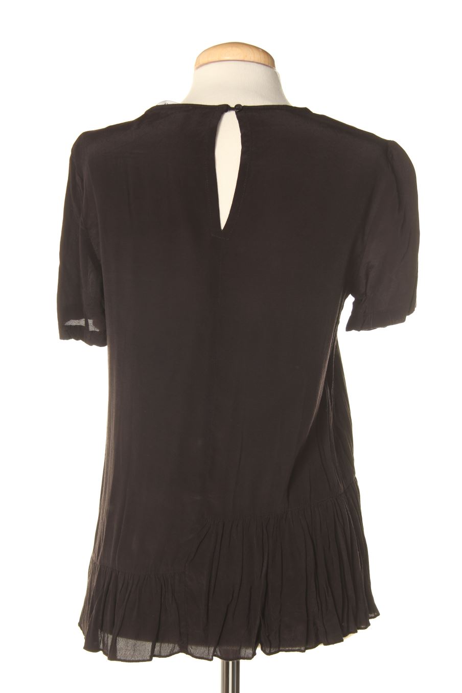 Blouse à manches courtes Mango de la taille XS, de couleur noir