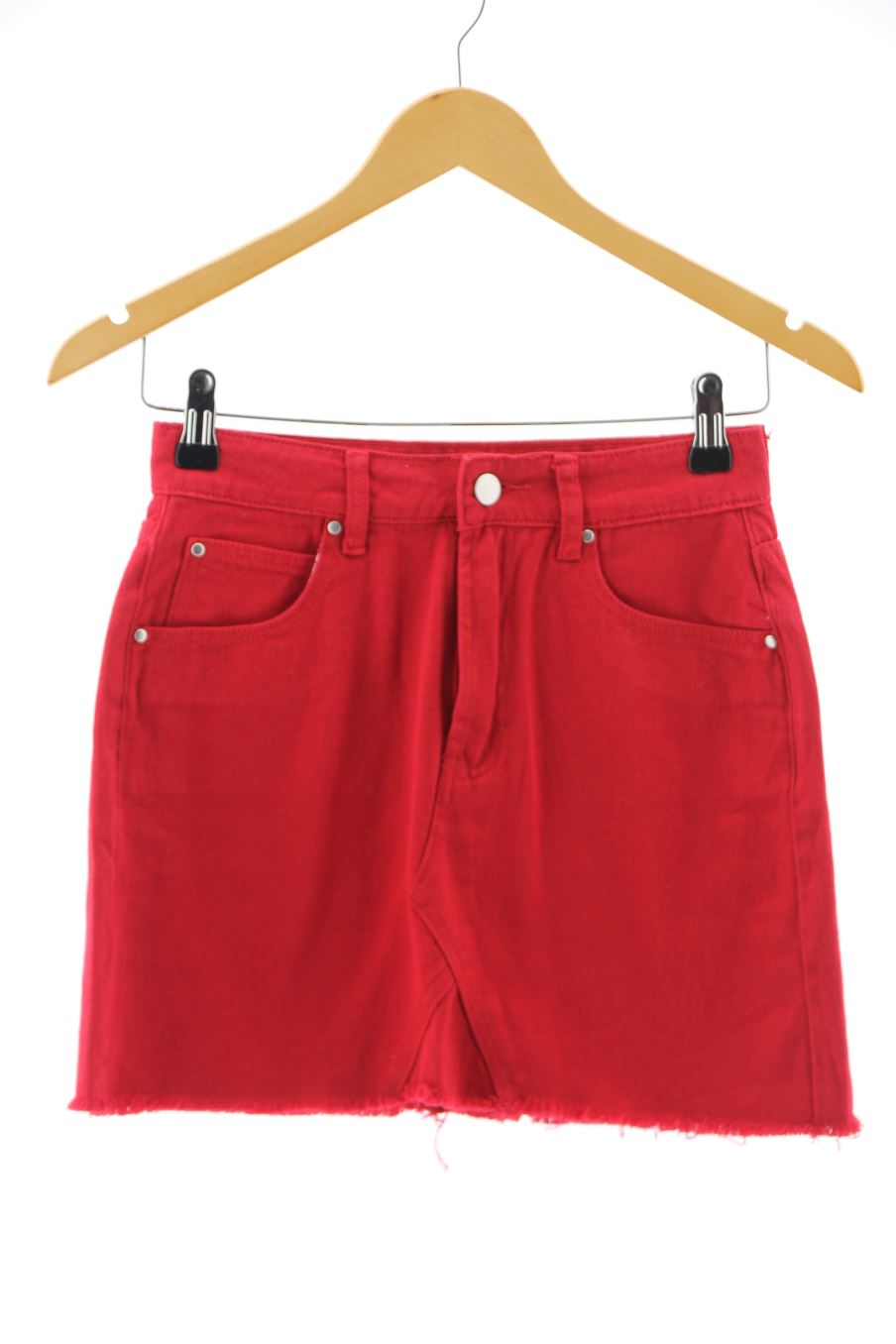 Jupe Boohoo de la taille 38, de couleur rouge